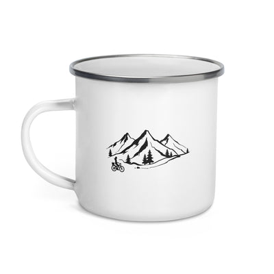 Mountain 1 And Cycling - Emaille Tasse fahrrad