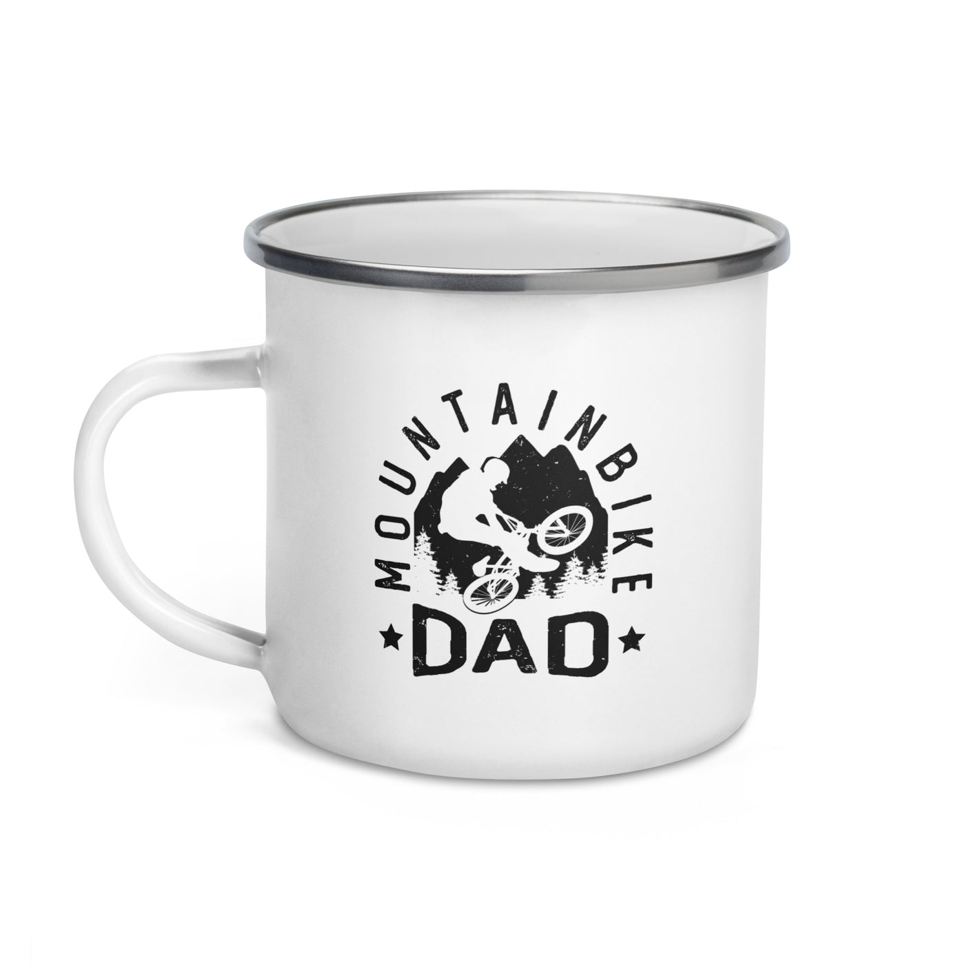 Mountainbike Dad - Emaille Tasse mountainbike