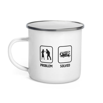 Problem Solved - Camping Van - Emaille Tasse camping