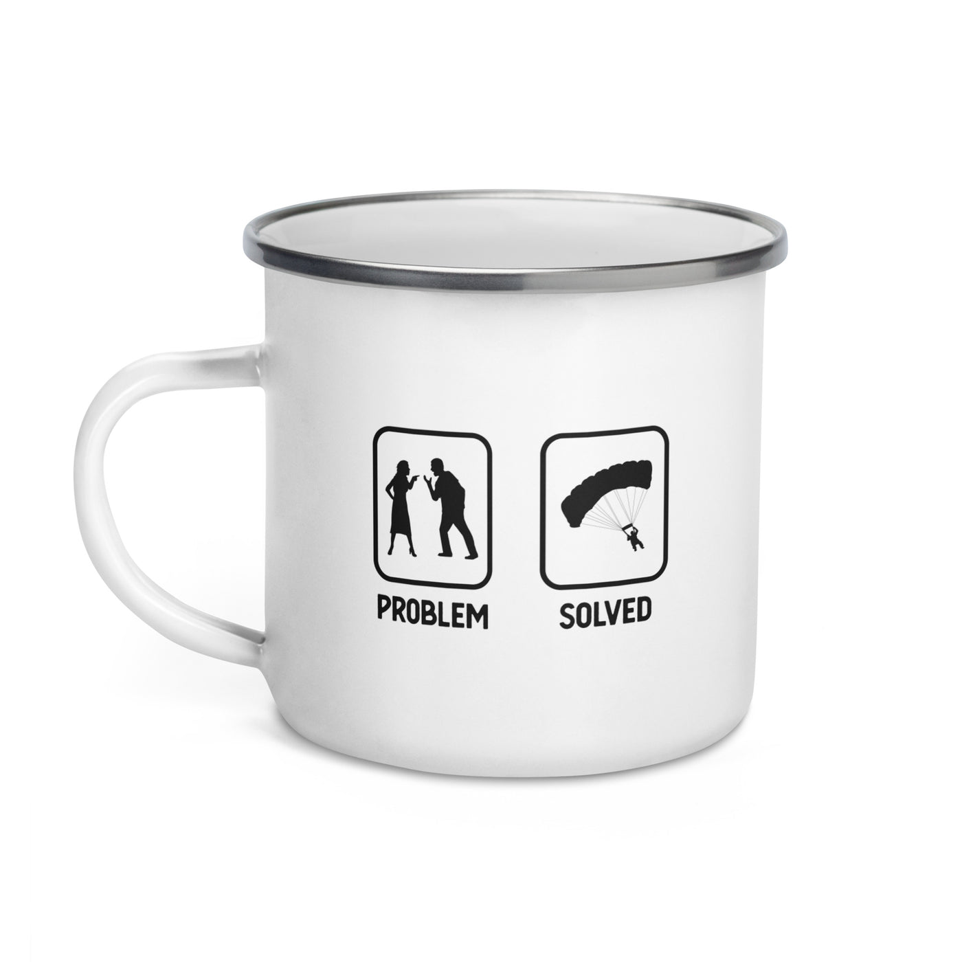 Problem Solved - Paragliding - Emaille Tasse berge