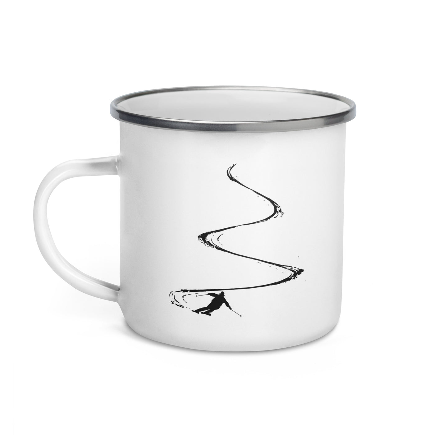 Skibrettln - Emaille Tasse ski