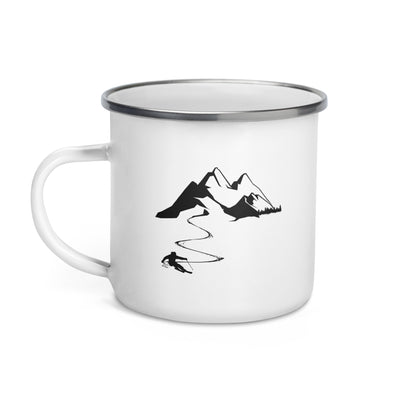 Skisüchtig - Emaille Tasse ski