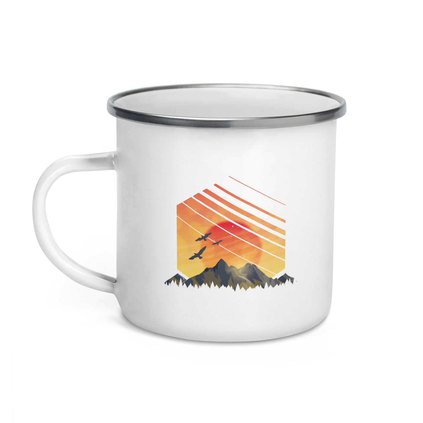 Sonnenaufgang Alpen - Emaille Tasse berge