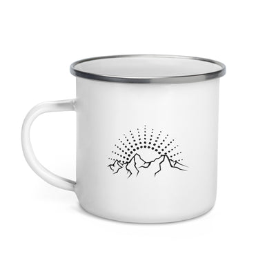 Sun - Mountain - Emaille Tasse berge