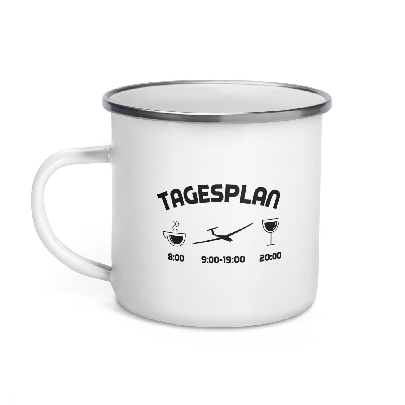 Tagesplan - Emaille Tasse berge