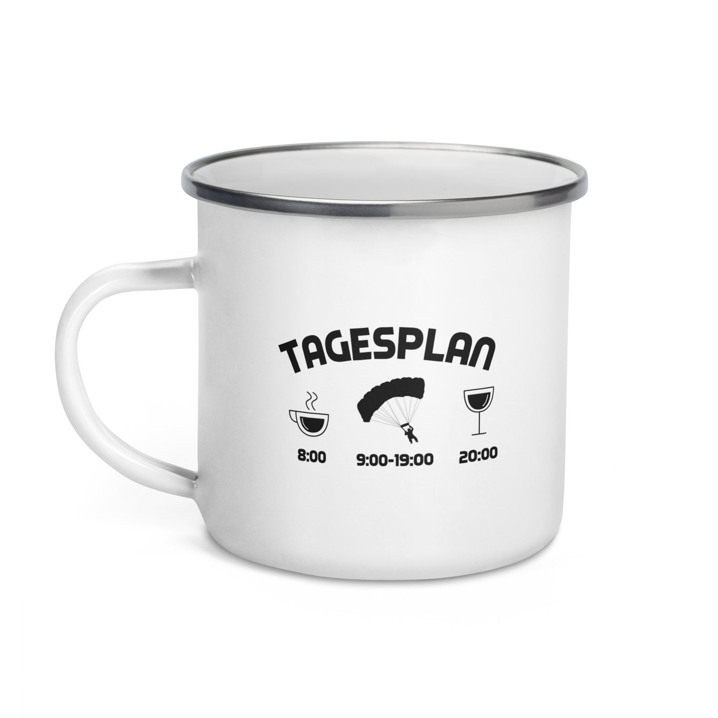 Tagesplan 1 - Emaille Tasse berge