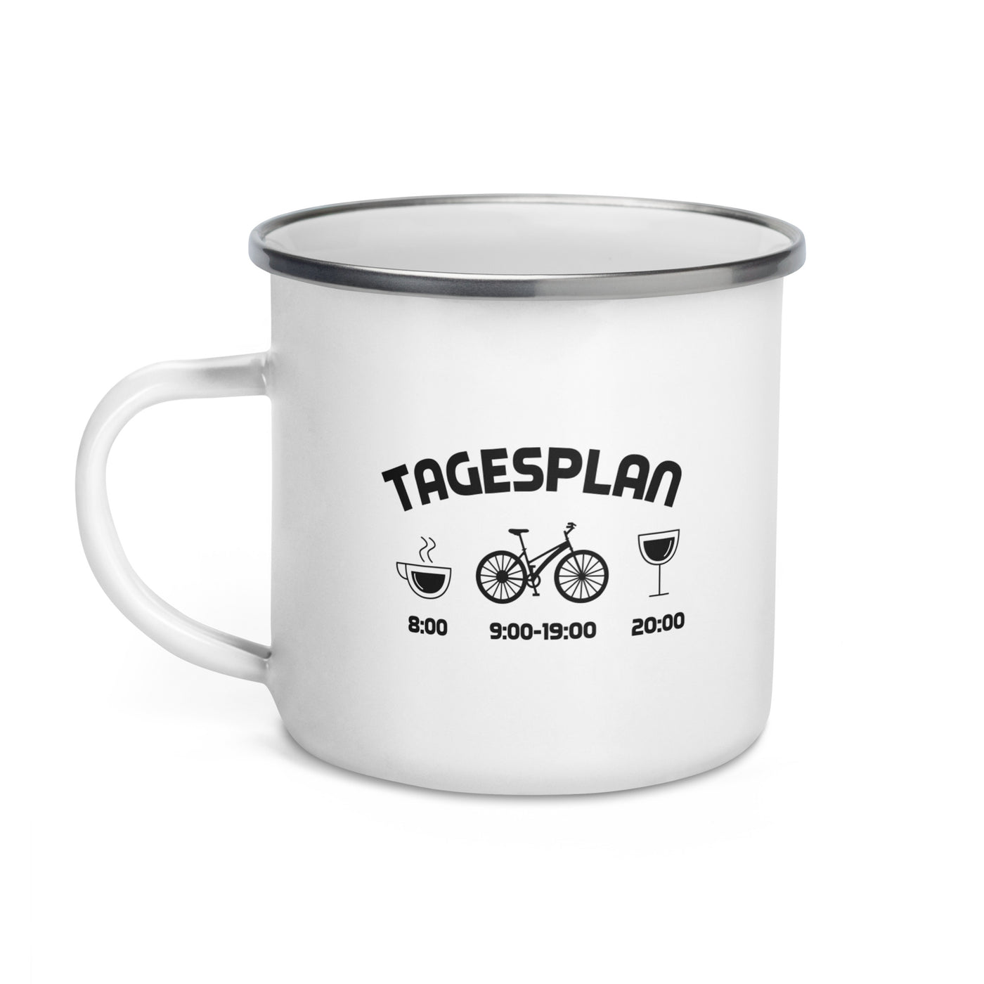 Tagesplan 1 - Emaille Tasse fahrrad