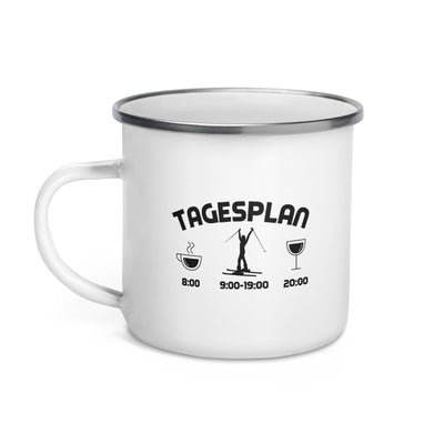 Tagesplan 1 - Emaille Tasse ski