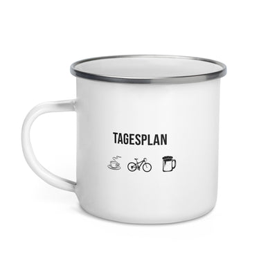 Tagesplan Kaffee, Fahrrad Und Bier - Emaille Tasse fahrrad mountainbike