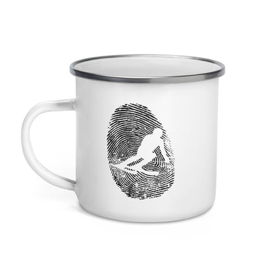 Thumb Print - Skiing - Emaille Tasse ski