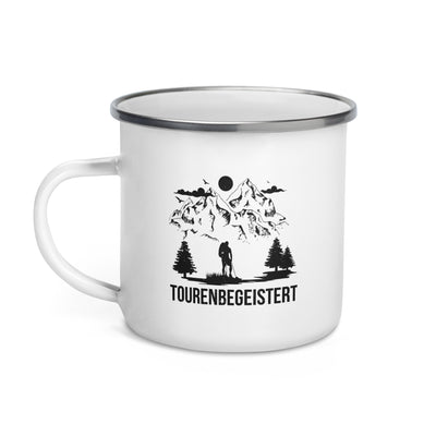 Tourenbegeisterung - Emaille Tasse wandern