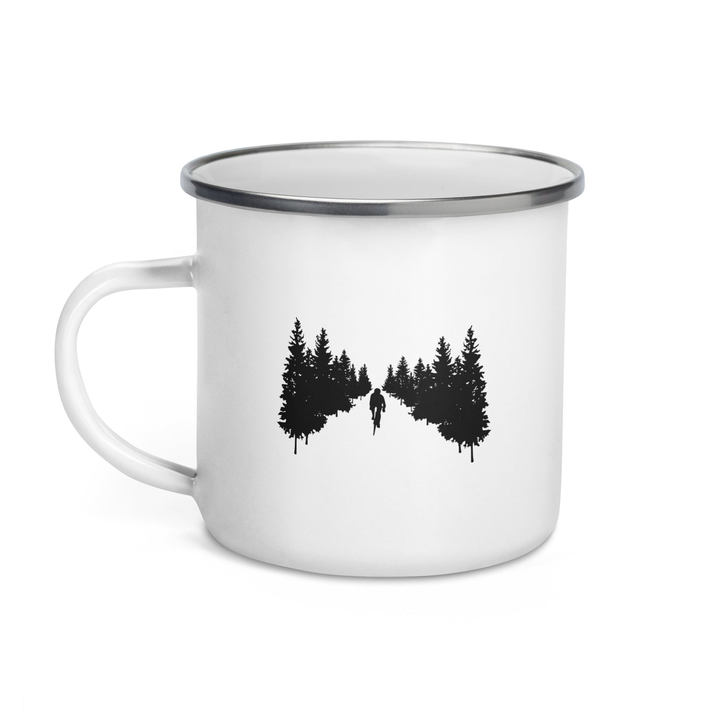 Trees - Cycling - Emaille Tasse fahrrad