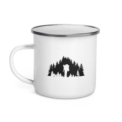 Trees - Hiking - Emaille Tasse wandern