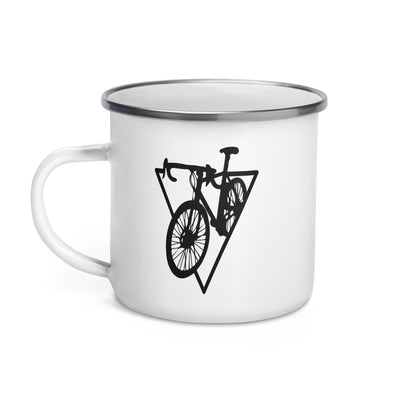 Triangle - Cycling - Emaille Tasse fahrrad