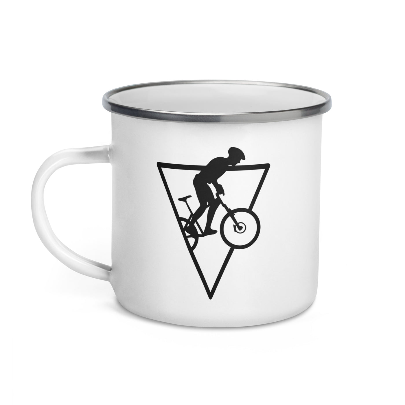 Triangle - Cycling - Emaille Tasse fahrrad