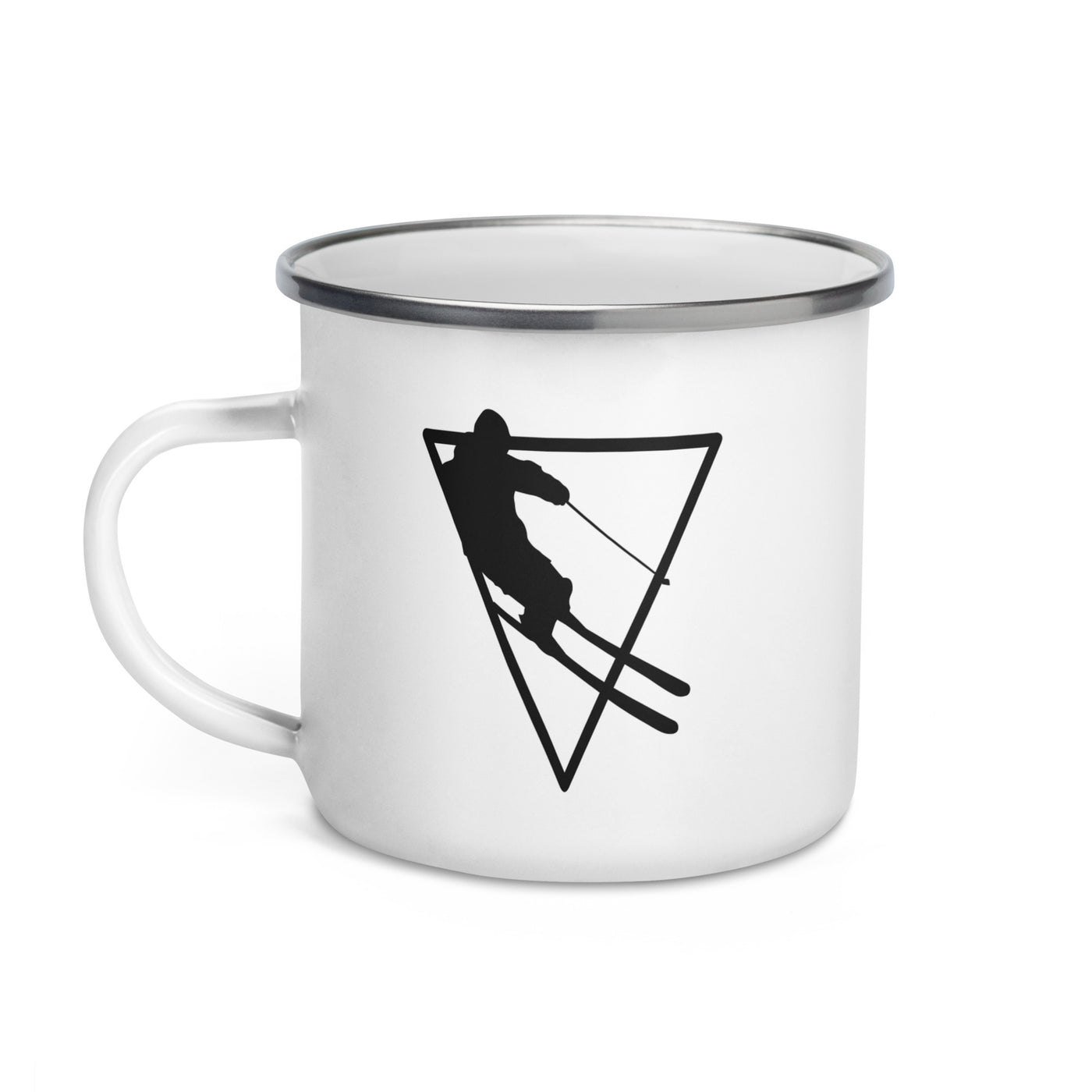 Triangle - Skiing - Emaille Tasse ski