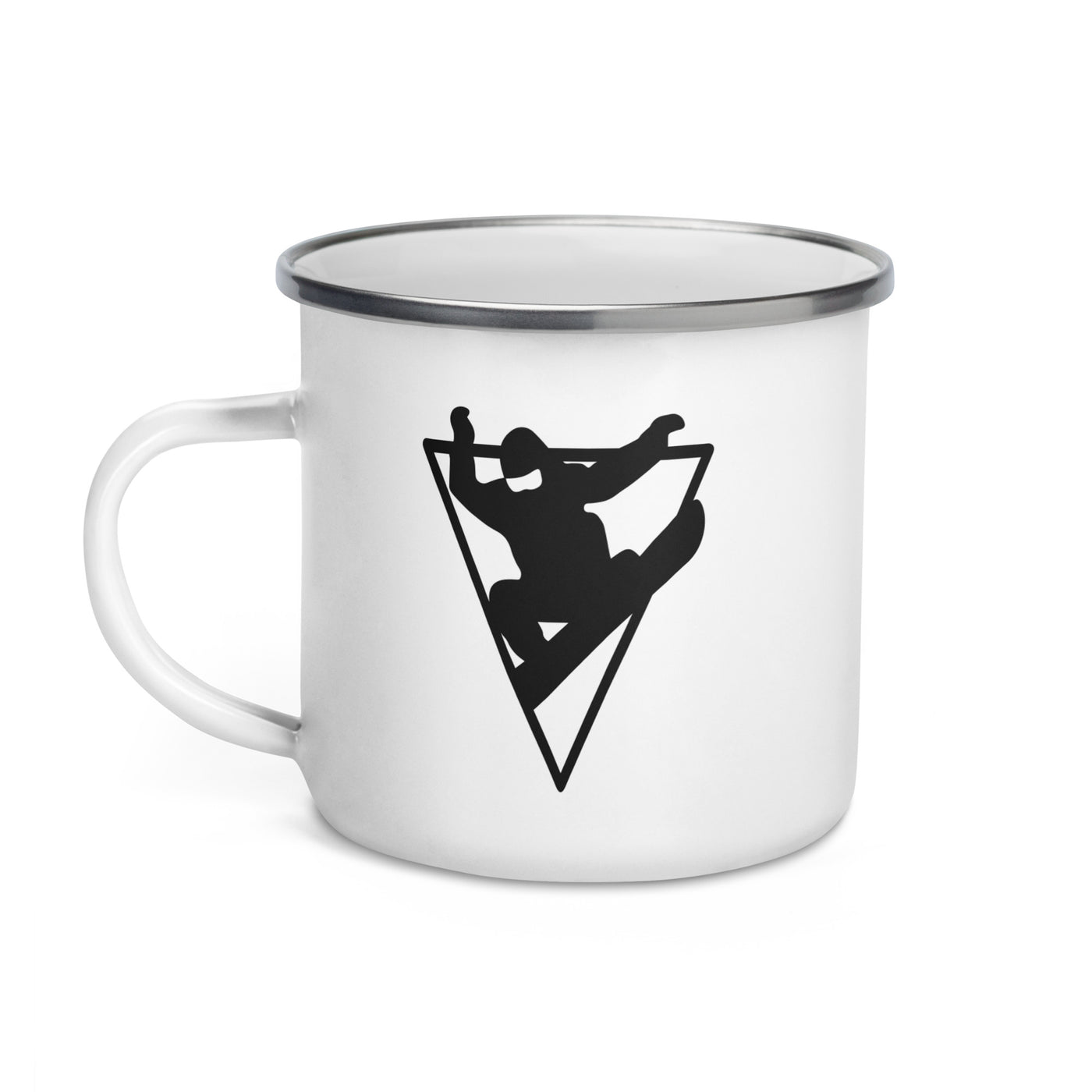 Triangle - Snowboarding - Emaille Tasse snowboarden