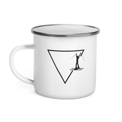 Triangle 1 And Skiing - Emaille Tasse ski