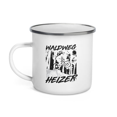 Waldweg Heizer - (F.W) - Emaille Tasse fahrrad wandern