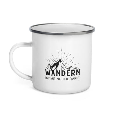 Wandern Ist Meine Therapie - Emaille Tasse wandern