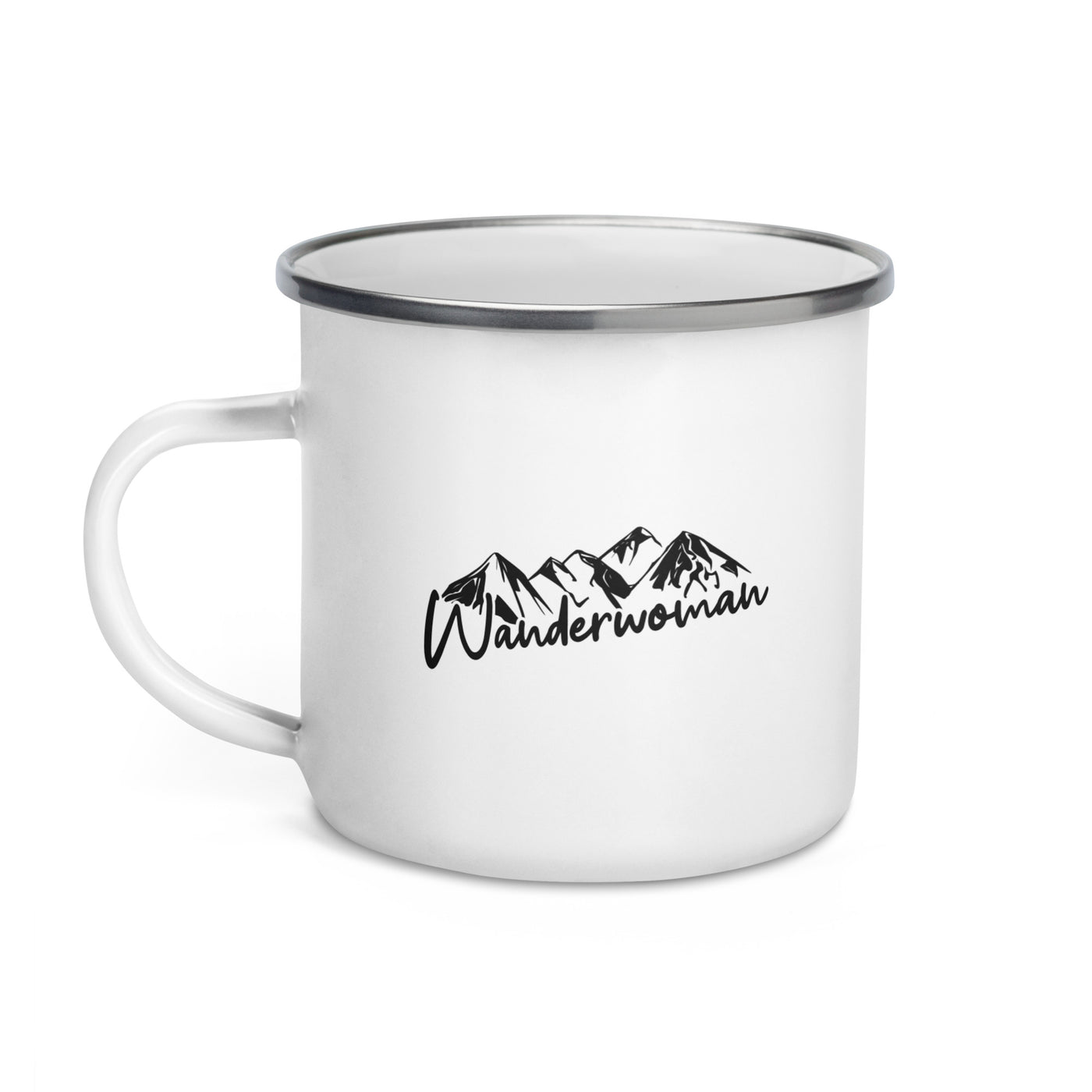 Wanderwoman - Emaille Tasse berge wandern