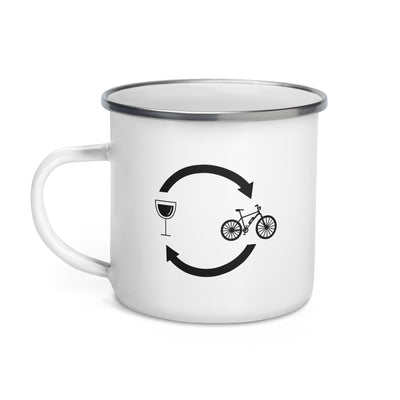 Wine Loading Arrows And E-Bike - Emaille Tasse e-bike