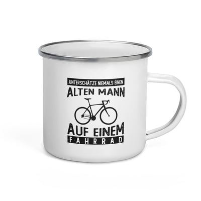 Alter Mann Auf Einem Fahrrad - Emaille Tasse fahrrad Default Title