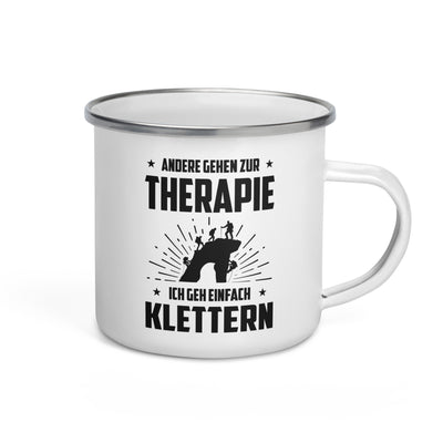 Andere Gehen Zur Therapie Ich Gen Einfach Klettern - Emaille Tasse klettern Default Title