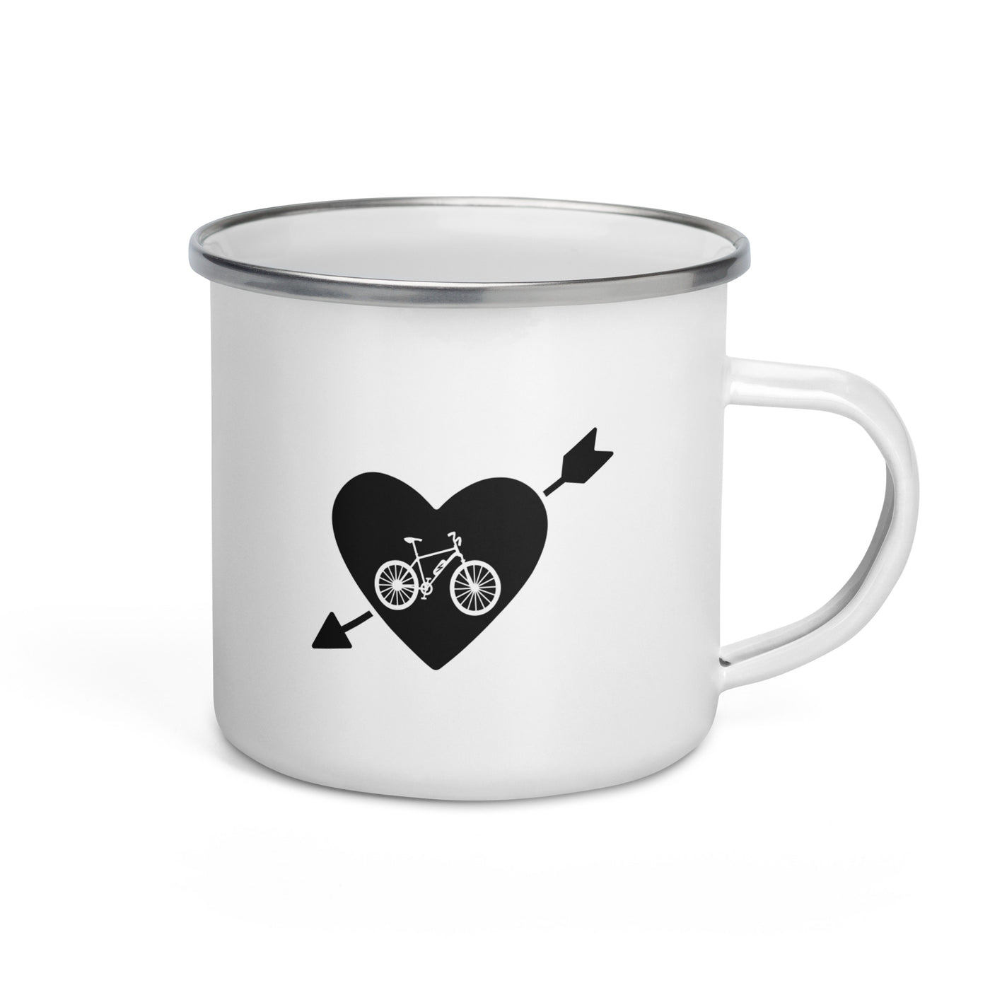 Arrow Heart And E-Bike - Emaille Tasse e-bike Default Title