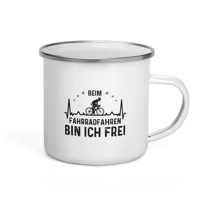 Beim Fahrradfahren Bin Ich Frel 3 - Emaille Tasse fahrrad Default Title