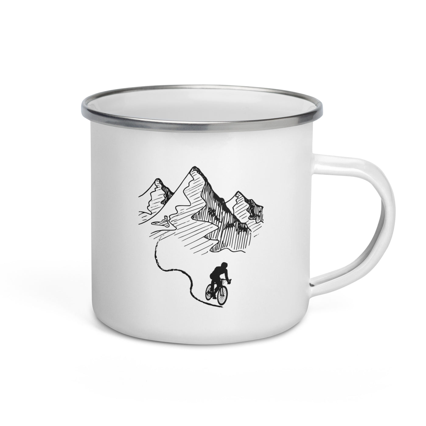 Bergbiker - Emaille Tasse mountainbike Default Title