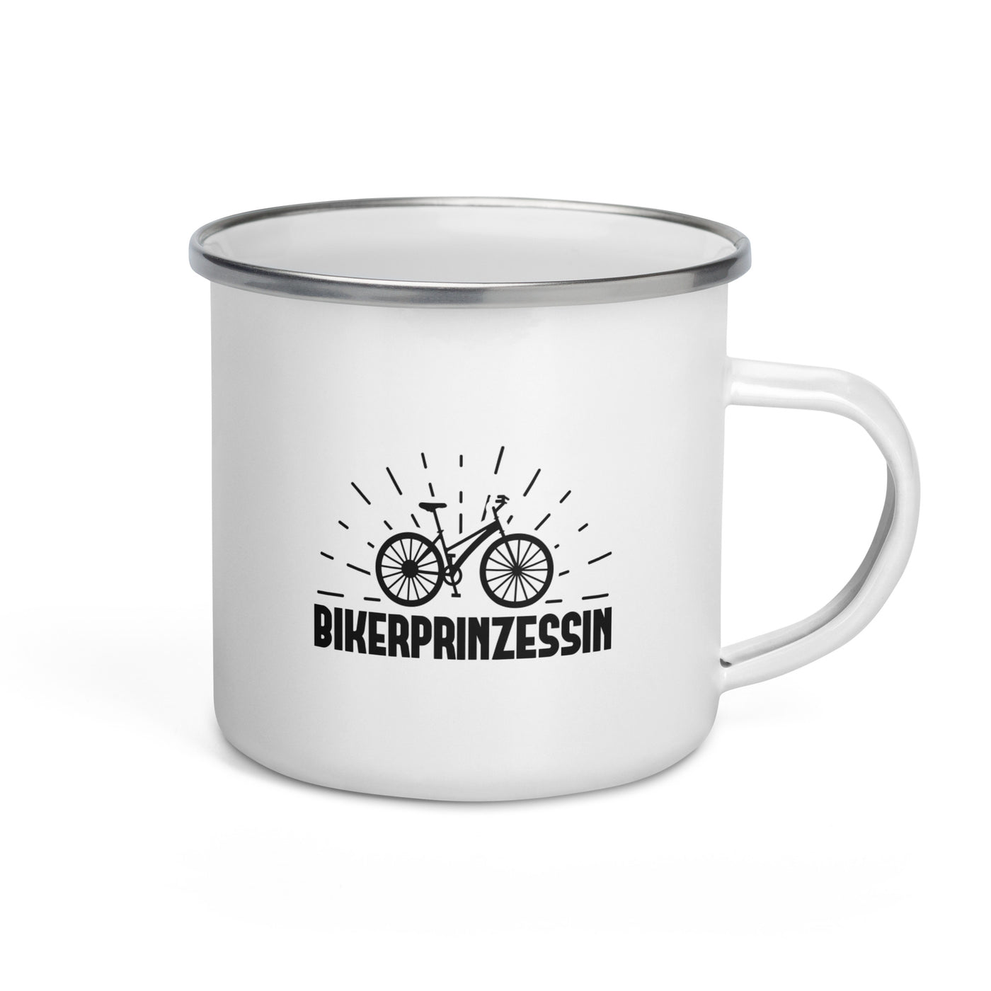 Bikerprinzessin - Emaille Tasse fahrrad Default Title