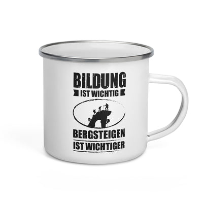 Bildung Ist Wichtig Bergsteigen Ist Wichtiger - Emaille Tasse klettern Default Title