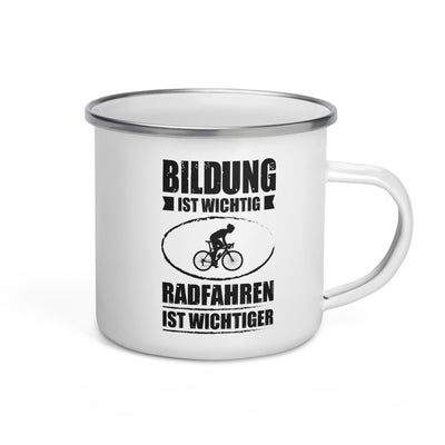 Bildung Ist Wichtig Radfahren Ist Wichtiger - Emaille Tasse fahrrad Default Title