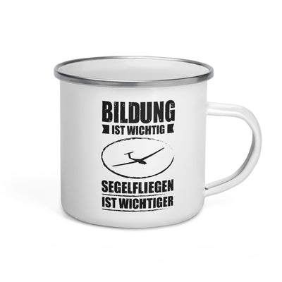 Bildung Ist Wichtig Segelfliegen Ist Wichtiger - Emaille Tasse berge Default Title