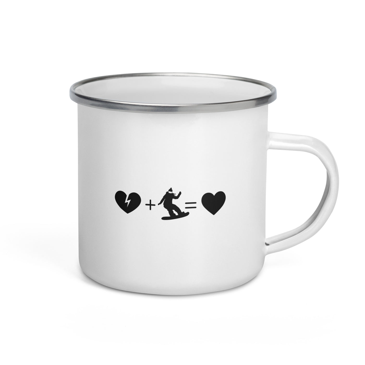 Broken Heart Heart And Snowboarding 1 - Emaille Tasse snowboarden Default Title