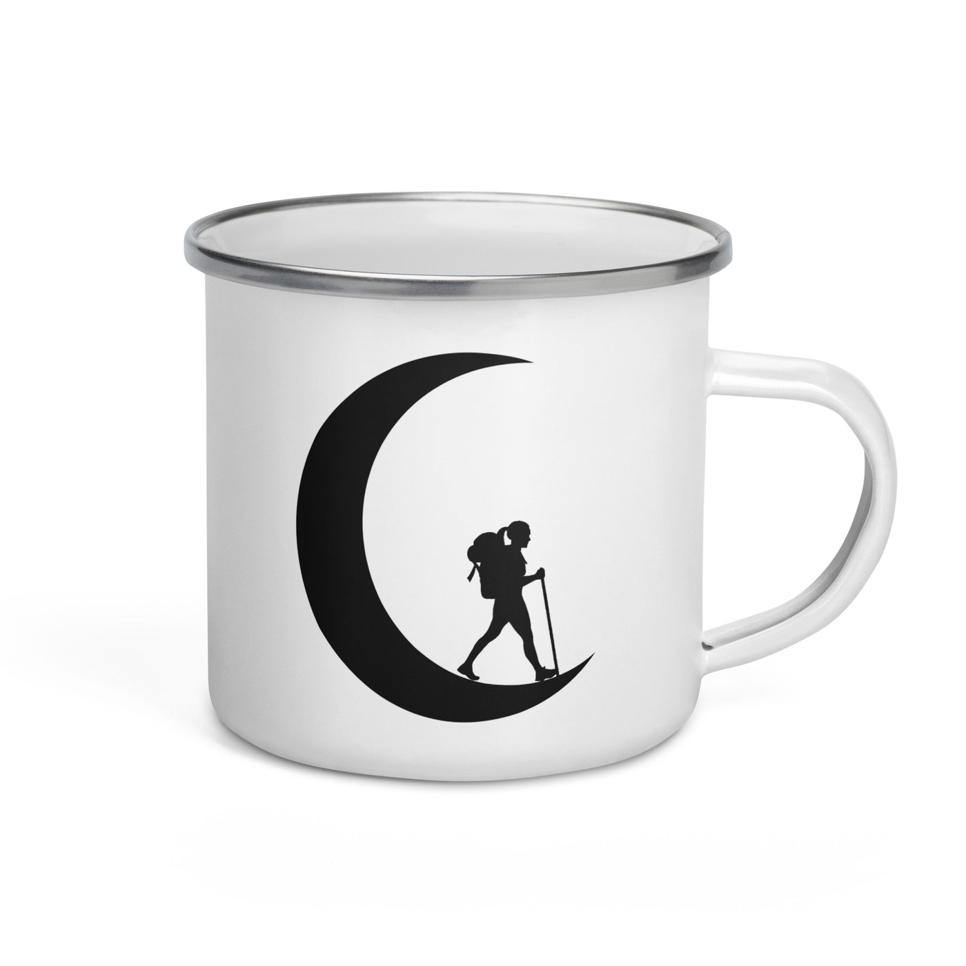 Crescent Moon - Female Hiking - Emaille Tasse wandern Default Title