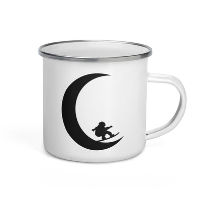 Crescent Moon - Snowboarding - Emaille Tasse snowboarden Default Title