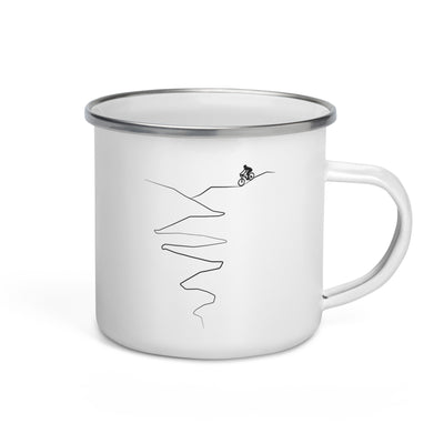 Curve Line - Cycling - Emaille Tasse fahrrad Default Title