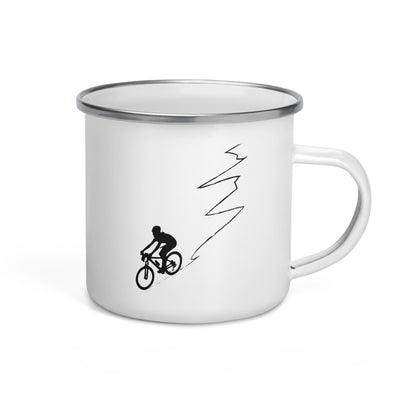 Curve Line - Cycling - Emaille Tasse fahrrad Default Title