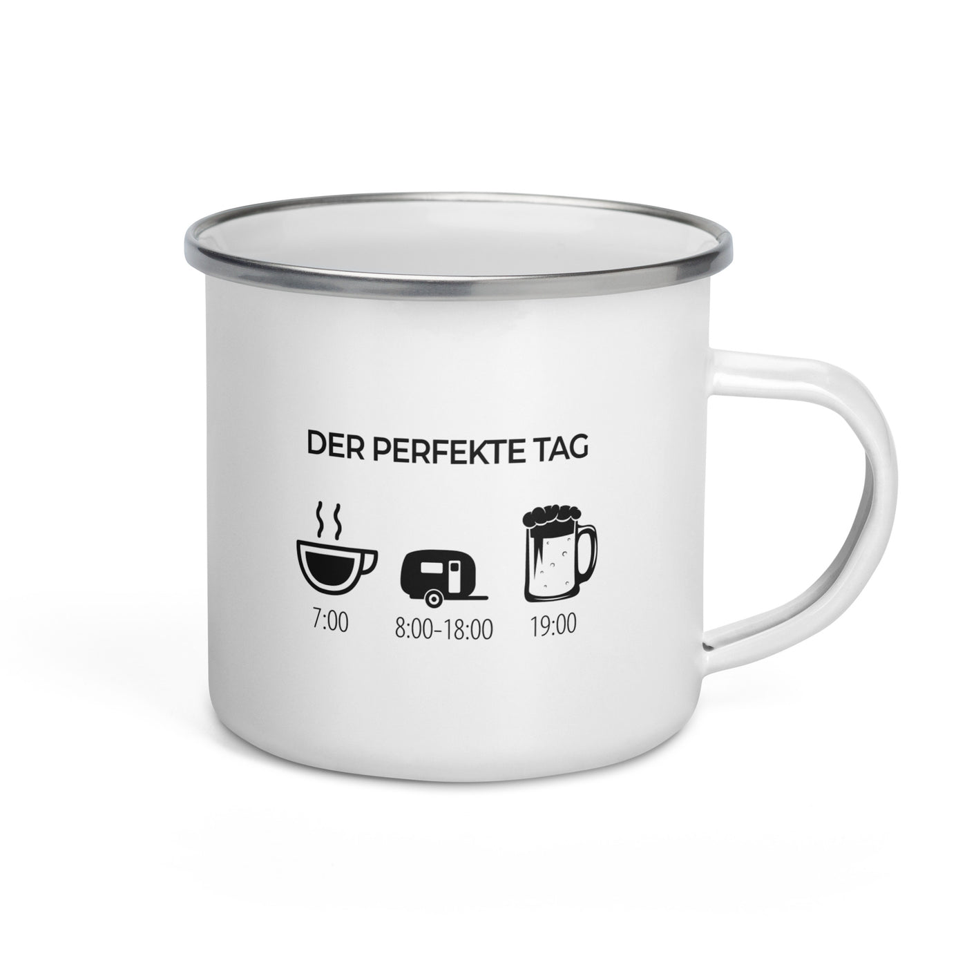 Der Perfekte Camping Tag - Emaille Tasse camping Default Title