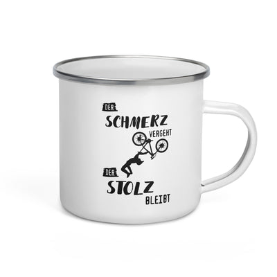 Der Schmerz Vergeht Der Stolz Bleibt - Emaille Tasse mountainbike Default Title