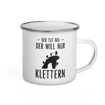 Der Tut Nix Der Will Nur Klettern - Emaille Tasse klettern Default Title