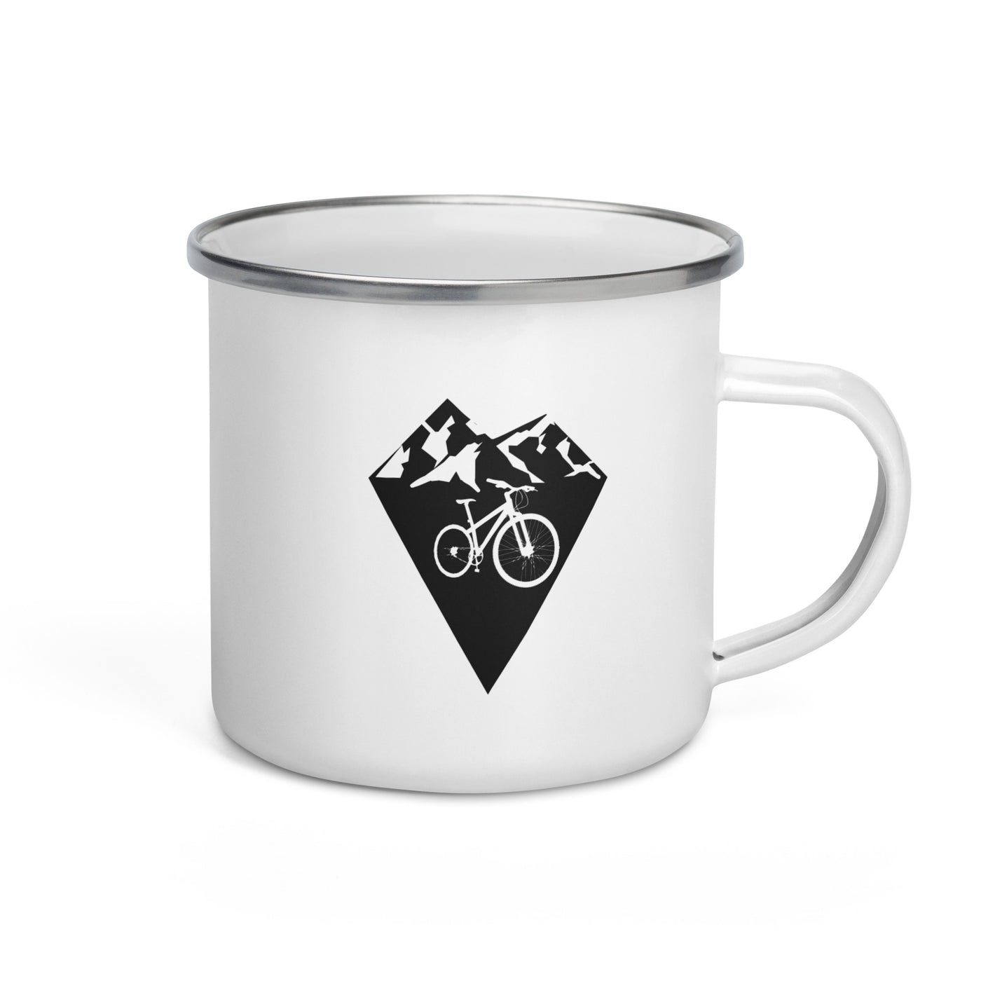 Diamond Shape - Mountain - Cycling - Emaille Tasse fahrrad Default Title