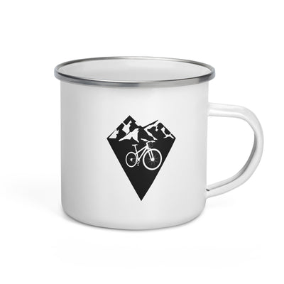 Diamond Shape - Mountain - Cycling - Emaille Tasse fahrrad Default Title