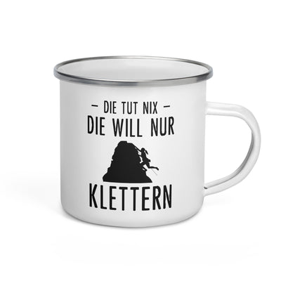 Die Tut Nix Die Will Nur Klettern - Emaille Tasse klettern Default Title