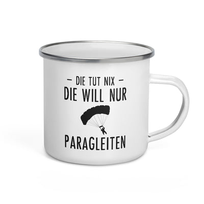 Die Tut Nix Die Will Nur Paragleiten - Emaille Tasse berge Default Title