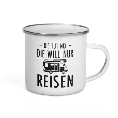 Die Tut Nix Die Will Nur Reisen - Emaille Tasse camping Default Title