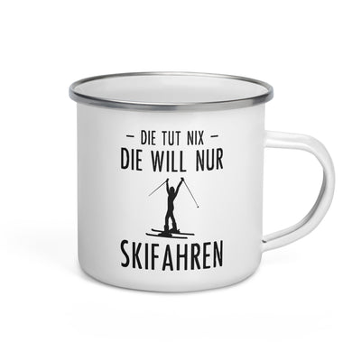 Die Tut Nix Die Will Nur Skifahren - Emaille Tasse ski Default Title