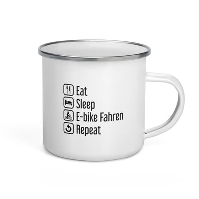 Eat Sleep E-Bike Fahren Repeat - Emaille Tasse e-bike Default Title